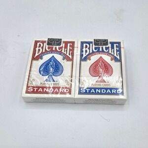 Bicycle Standard Playing Cards Deck,‎ Red & Blue, Set of 2, New Sealed